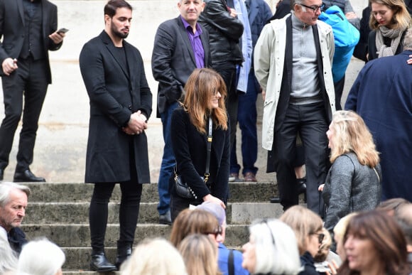 Exclusif - Carla Bruni-Sarkozy - Hommage à la chanteuse Dani en l'église Saint-Roch à Paris le 1er octobre 2022.