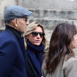 Exclusif - Sarah Poniatowski (Lavoine) et son compagnon Roschdy Zem, Anne Marcassus - Hommage à la chanteuse Dani en l'église Saint-Roch à Paris le 1er octobre 2022.