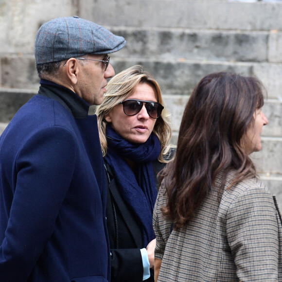 Exclusif - Sarah Poniatowski (Lavoine) et son compagnon Roschdy Zem, Anne Marcassus - Hommage à la chanteuse Dani en l'église Saint-Roch à Paris le 1er octobre 2022.