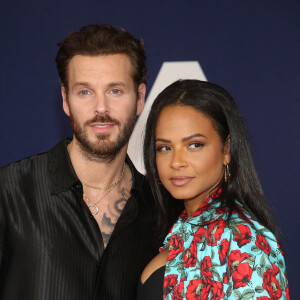 Matt Pokora et sa femme Christina Milian au photocall lors de la première du film "Ambulance" à Los Angeles