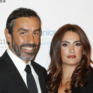 Robert Pires et sa femme Jessica - Photocall de la 10ème édition du "Global Gift Gala" à l'hôtel Four Seasons Hotel George V à Paris. © Marc Ausset Lacroix/Bestimage
