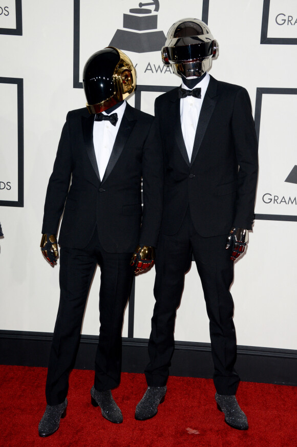 Guy-Manuel de Homem-Christo et Thomas Bangalter lors des Grammy Awards 2014 à Los Angeles