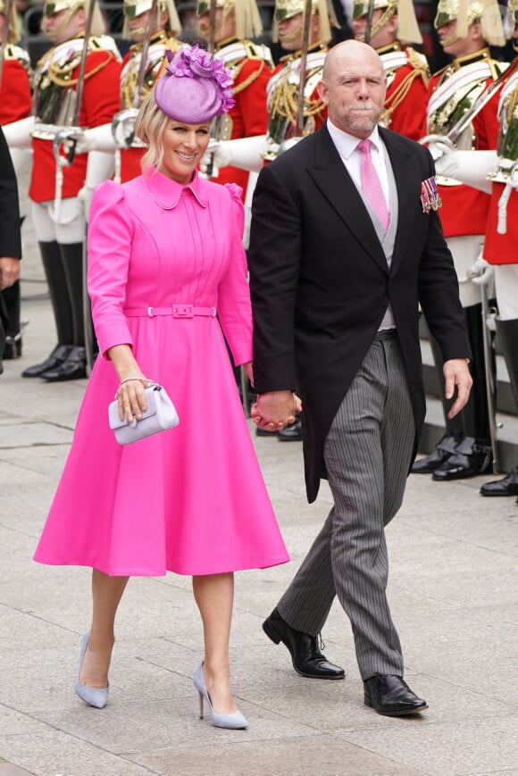 Zara Phillips (Zara Tindall) et son mari Mike Tindall - Les membres de la famille royale et les invités arrivent à la messe du jubilé, célébrée à la cathédrale Saint-Paul de Londres, Royaume Uni, le 3 juin 2022. © Avalon/Panoramic/Bestimage 