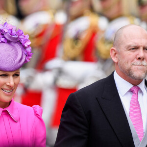 Zara Phillips (Zara Tindall) et son mari Mike Tindall - Les membres de la famille royale et les invités lors de la messe célébrée à la cathédrale Saint-Paul de Londres, dans le cadre du jubilé de platine (70 ans de règne) de la reine Elisabeth II d'Angleterre. Londres, le 3 juin 2022. 