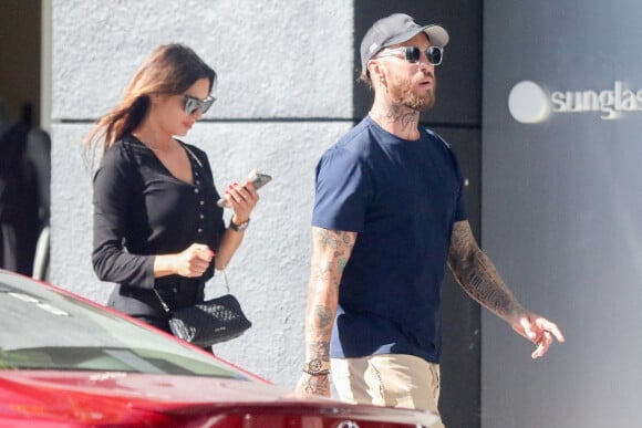 Exclusif - Sergio Ramos et sa femme Pilar Rubio ont déjeuné à Beverly Hills le 12 juillet 2022.