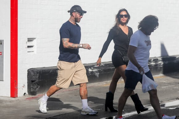 Exclusif - Sergio Ramos et sa femme Pilar Rubio ont déjeuné à Beverly Hills le 12 juillet 2022.