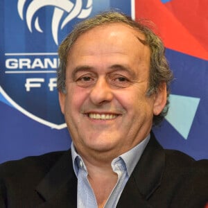 Michel Platini effectue le tirage au sort des 16 èmes de finale de la Coupe du Grand Est au stade Marcel-Picot à Tomblaine, le 23 janvier 2020. C'est dans ce stade que Michel Platini a joué sous les couleurs nancéiennes entre 1972 et 1979. © Mao / Panoramic / Bestimage.