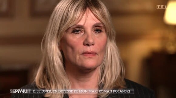 Emmanuelle Seigner dans "Sept à huit" sur TF1.
