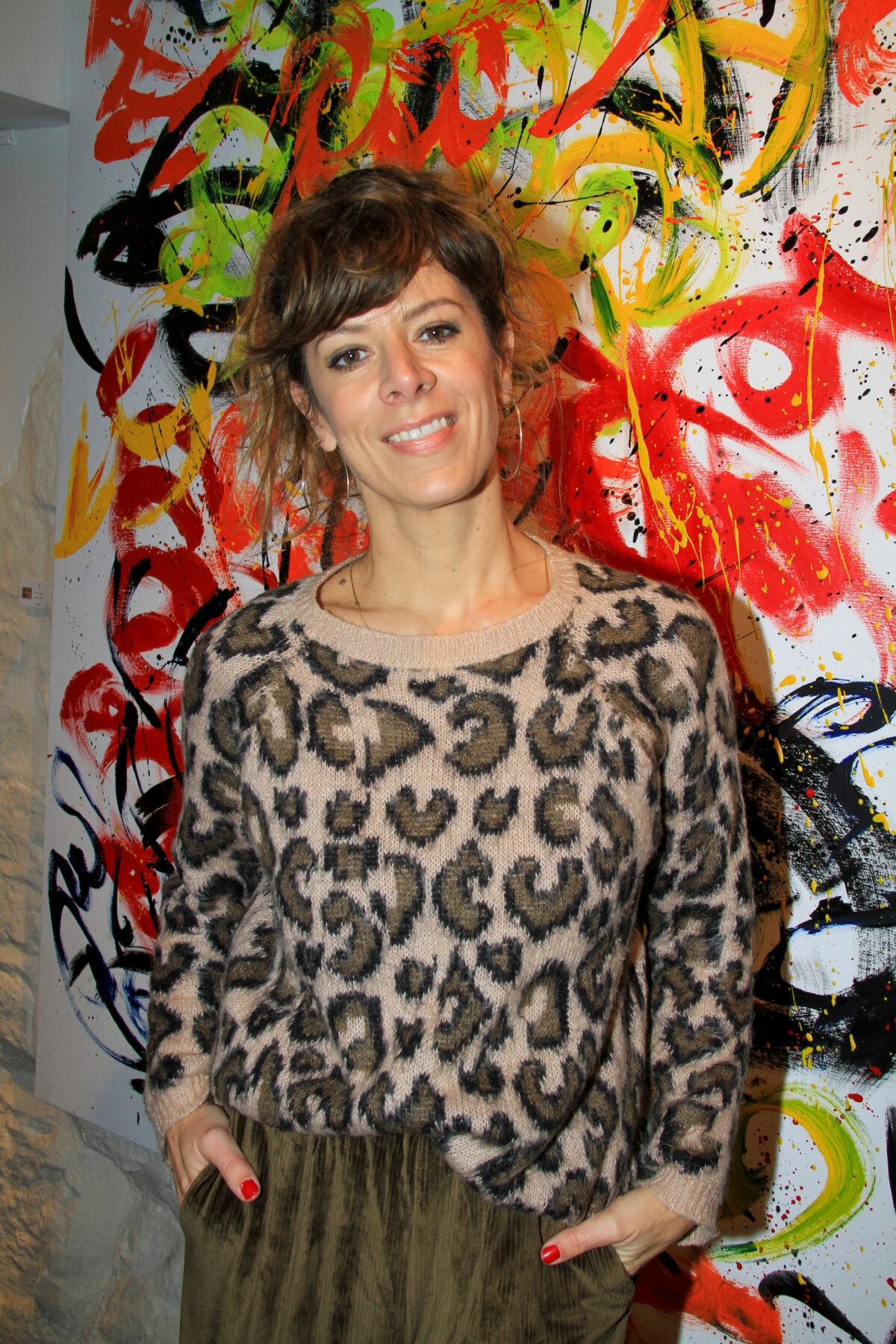 Photo : Magali Ripoll lors du vernissage de l'exposition 