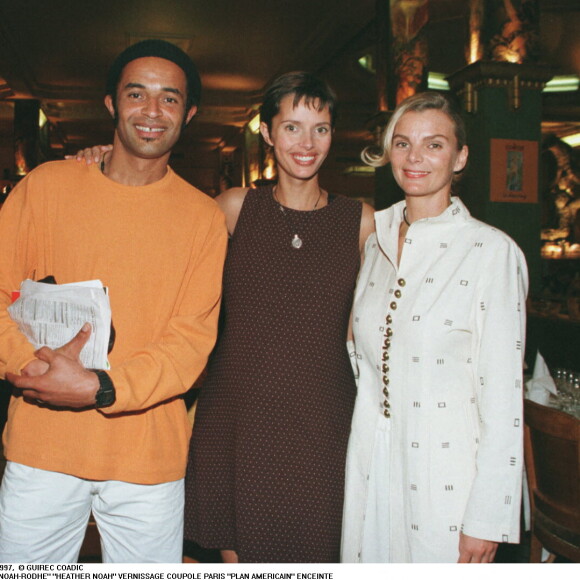 Yannick Noah, Cécilia Rodhe et Heather Whyte à Paris