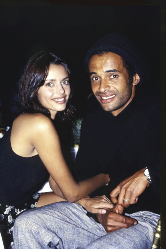 Exclusif - Yannick Noah et sa femme Heather Stewart-Whyte, en 1991.