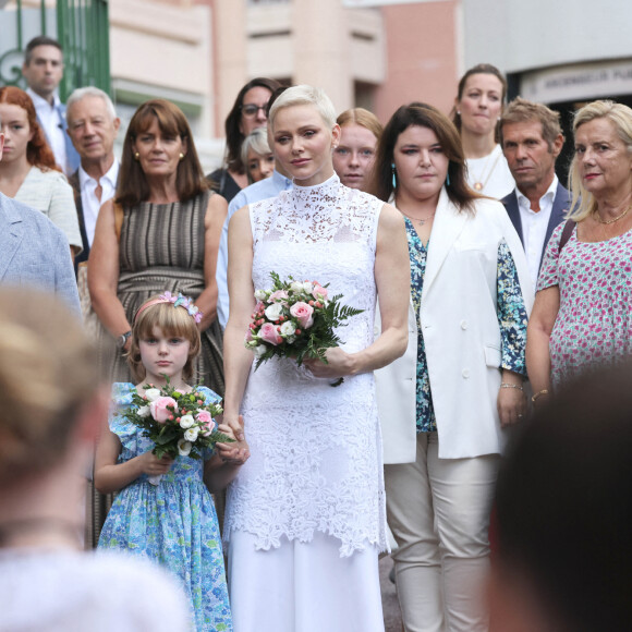 La princesse Charlene de Monaco, le prince Albert II de Monaco, le prince Jacques de Monaco, marquis des Baux, la princesse Gabriella de Monaco, comtesse de Carladès - La famille princière de Monaco lors du traditionnel Pique-nique "U Cavagnetu" des monégasques au parc princesse Antoinette à Monaco le 3 septembre 2022. © Claudia Albuquerque/Bestimage