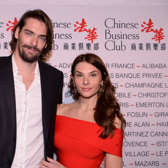 Camille Lacourt et sa compagne Alice Detollenaere (Miss Bourgogne 2010) lors du déjeuner d'affaires "Edition Spéciale Femmes" de la 5ème édition du Chinese Business Club à l'occasion de la journée internationales des droits des femmes au Pavillon Cambon Potel et Chabot, à Paris, France, le 9 mars 2020. © Rachid Bellak/Bestimage.