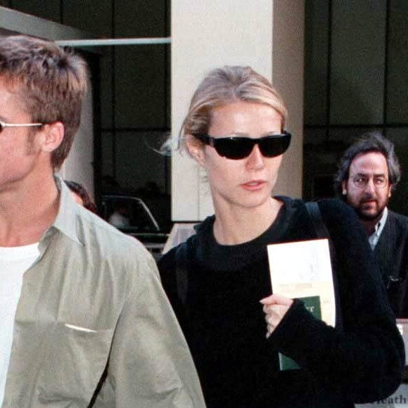 Brad Pitt et Gwyneth Paltrow à Londres dans la rue