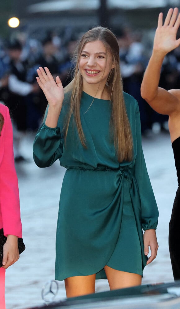 La princesse Sofia d'Espagne à son arrivée au concert de clôture du festival "XXX Musical Week" à Oviedo. Le 27 octobre 2022 