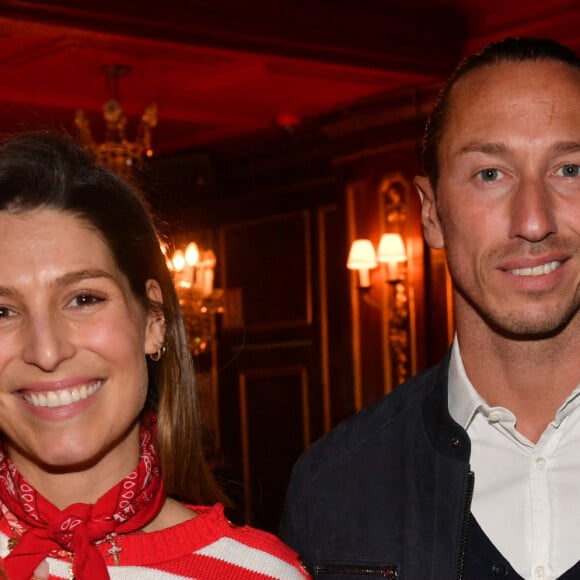 Exclusif - Laury Thilleman (Miss France 2011) et Frédérick Bousquet - Générale du chanteur Amir Haddad, seul-en-scène dans la pièce "Sélectionné" mise en scène par S. Suissa au théâtre Edouard VII à Paris le 28 mars 2022. © Veeren/Bestimage