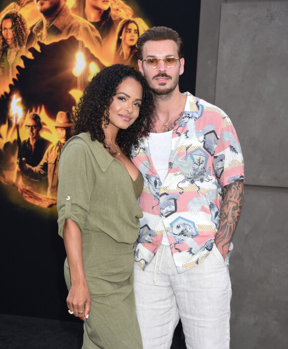 Christina Milian et son mari M Pokora (Matt Pokora) à la première du film "Jurassic World Dominion" à Los Angeles, le 6 juin 2022.