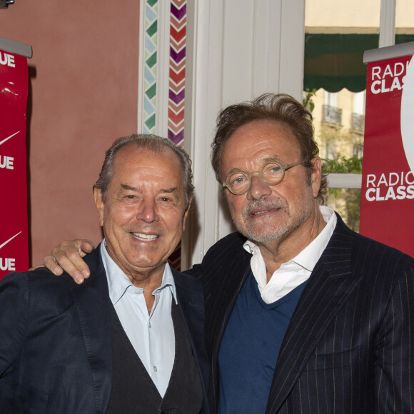 Exclusif - Christian Morin et Guillaume Durand - Photocall de la Rentrée de Radio Classique au restaurant La Gare à Paris. Le 12 septembre 2019 © Pierre Perusseau / Bestimage 