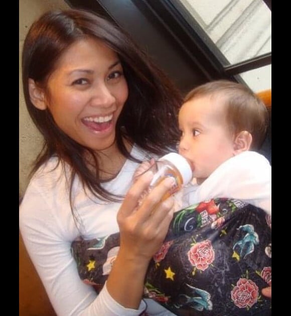 Anggun avec sa fille sur Instagram.