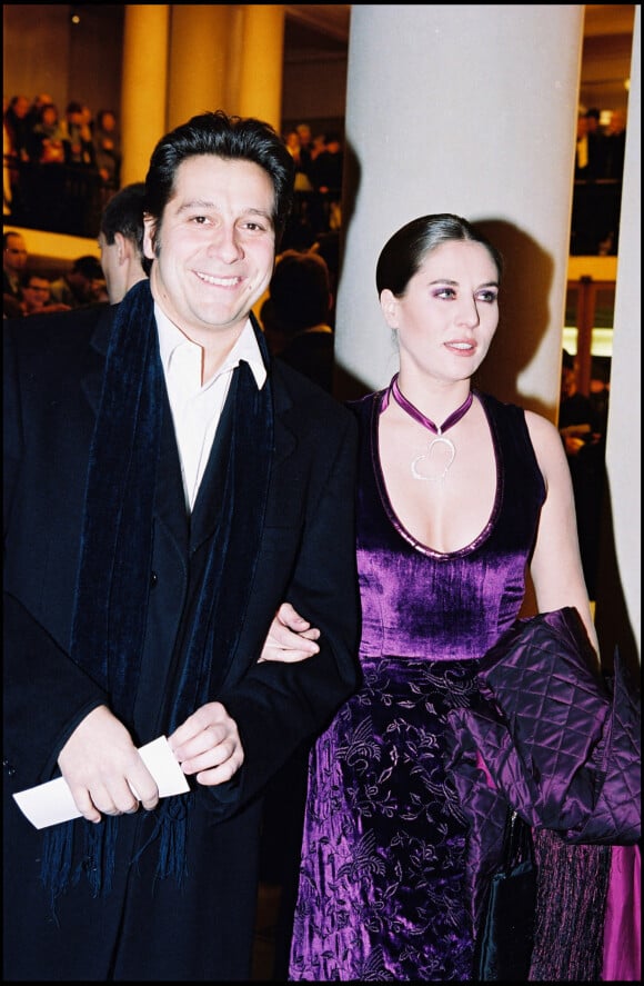 Mathilde Seigner et Laurent Gerra lors de la cérémonie des César 2001