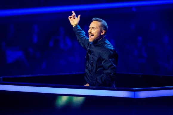 David Guetta lors de la cérémonie des "MTV Europe Music Awards 2022" à Dusseldorf, le 13 novembre 2022. 