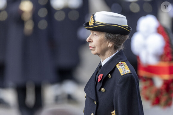 La princesse Anne lors du "Remembrance Sunday Service" à Londres, Royaume Uni, le 13 novembre 2022. 