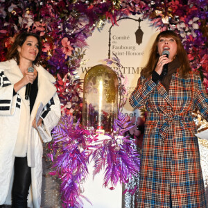 Laurie Cholewa et Sandrine Quétier - Illuminations de Noël du Comité du Faubourg Saint-Honoré à Paris le 17 novembre 2022. © Coadic Guirec/Bestimage