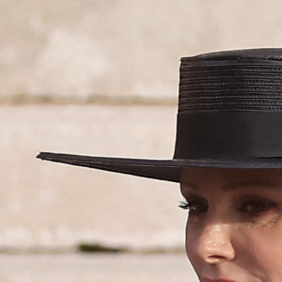 La princesse Charlene de Monaco - Arrivées à La cathédrale Notre-Dame-Immaculée de Monaco pour la messe lors de la Fête Nationale de la principauté de Monaco le 19 novembre 2022. © Dominique Jacovides / Bruno Bebert / Bestimage