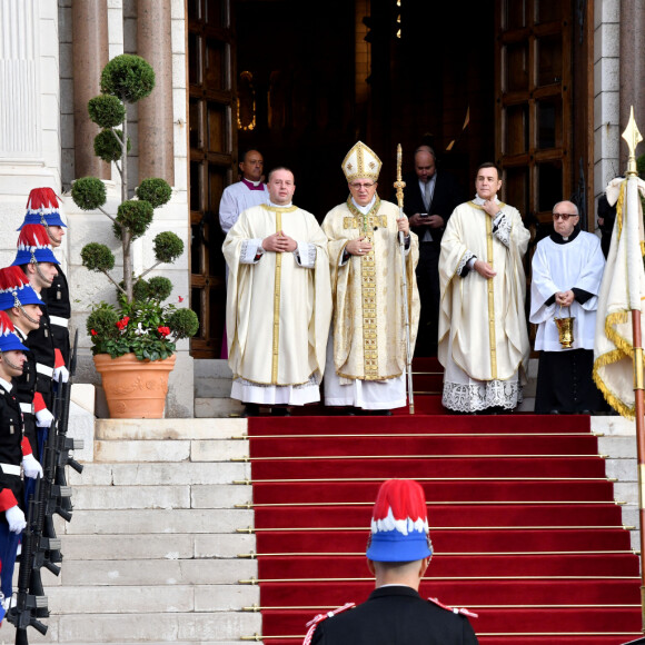 Mgr Dominique-Marie David archevêque de Monaco - Arrivées à La cathédrale Notre-Dame-Immaculée de Monaco pour la messe lors de la Fête Nationale de la principauté de Monaco le 19 novembre 2022. © Dominique Jacovides / Bruno Bebert / Bestimage