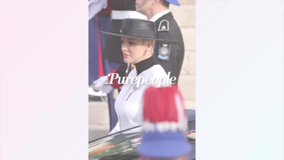 Charlene de Monaco : Look noir et blanc et immense chapeau, elle fait son grand retour à la fête nationale monégasque