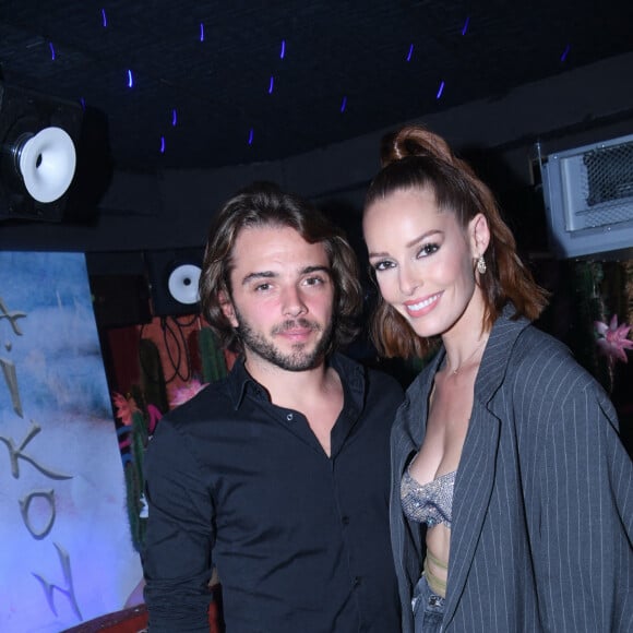 Exclusif - Maëva Coucke (Miss France 2018) et son compagnon François Bonifaci - Maëva Coucke fête son 28ème anniversaire au restaurant "Kuku" à Paris le 6 novembre 2022. © Rachid Bellak/Bestimage