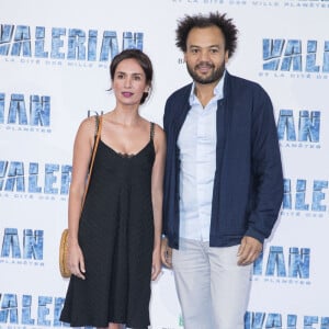 Amelle Chahbi et son compagnon Fabrice Eboué - Avant-première du film "Valérian et la Cité des mille planètes" de L. Besson à la Cité du Cinéma à Saint-Denis, le 25 juillet 2017. © Olivier Borde/Bestimage