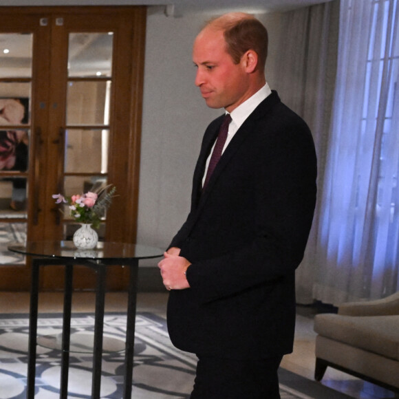 Le prince William, prince de Galles et Catherine Kate Middleton, princesse de Galles rencontrent le président de l'Afrique du Sud Cyril Ramaphosa à l'hôtel Corinthia London le 22 novembre 2022. 