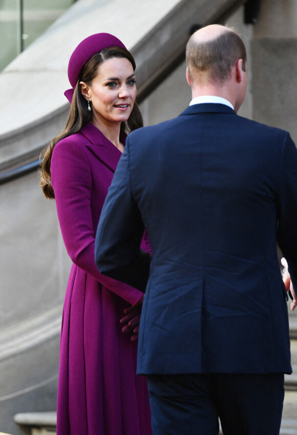 Prince William, The Prince of Wales, Catherine, The Princess of Wales, arrive to greet President Ramaphosa on behalf of The King, at the Corinthia Hotel in London, UK, on November 22, 2022.