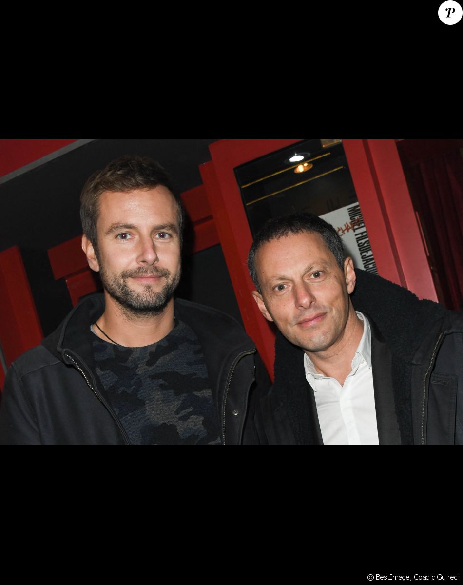 Exclusif - François Roelants et son mari Marc-Olivier Fogiel - People au concert de Dave à Bobino à Paris le 18 novembre 2019. © Coadic Guirec/Bestimage