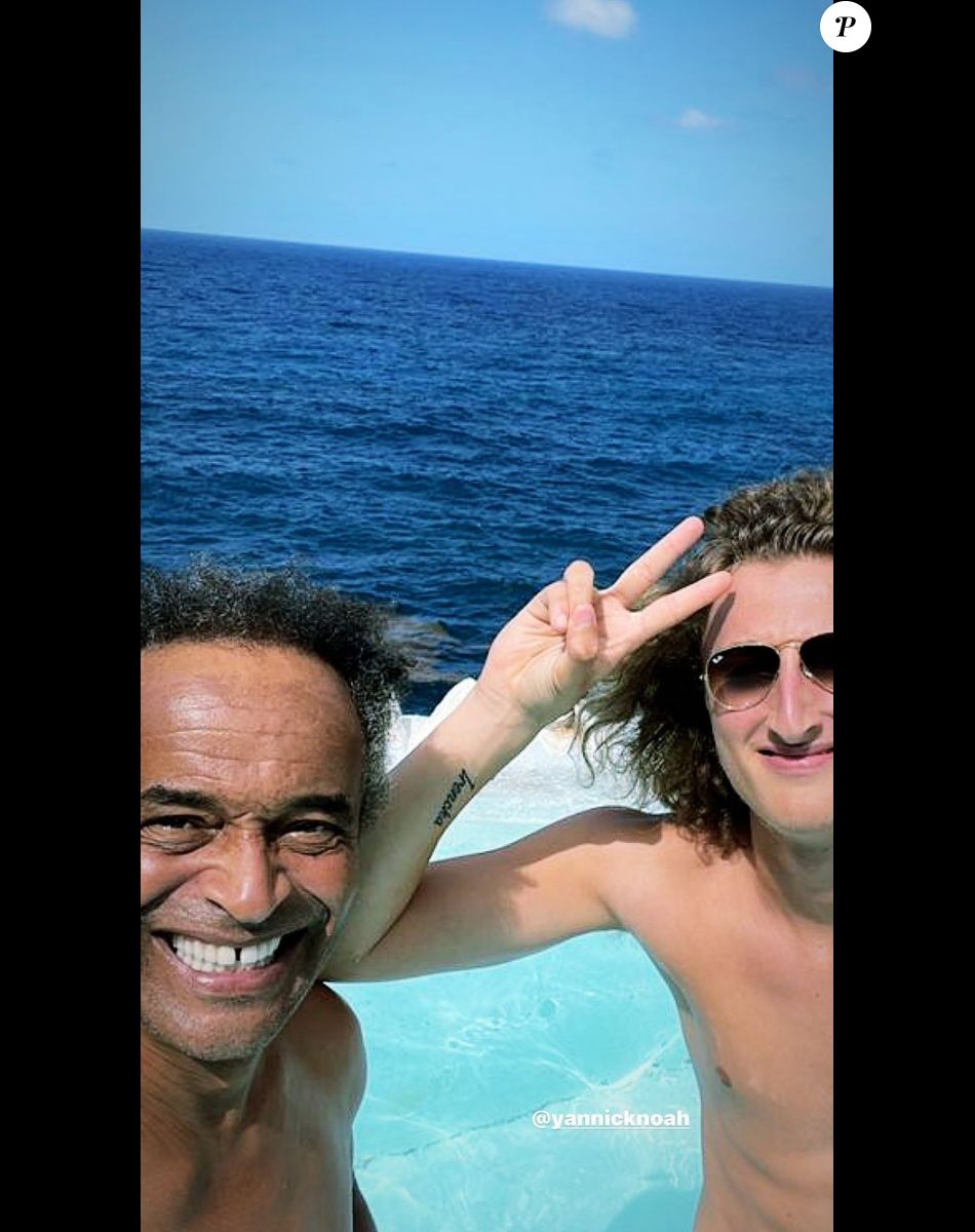 Jenaye, Eleejah, Joalukas Noah, son père Yannick Noah lors de la soirée d'anniversaire de Joalukas Noah, fils de Yannick Noah et Isabelle Camus, pour ses 18 ans à Paris. © Cyril Moreau / Bestimage