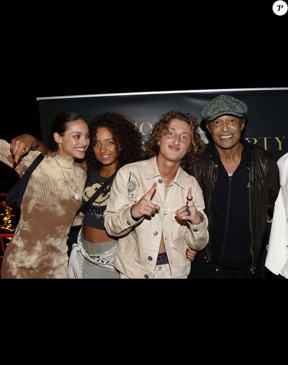 Exclusif - Jenaye, Eleejah, Joalukas Noah, son père Yannick Noah lors de la soirée d'anniversaire de Joalukas Noah, fils de Yannick Noah et Isabelle Camus, pour ses dix-huit ans à Paris. Cyril Moreau / Bestimage