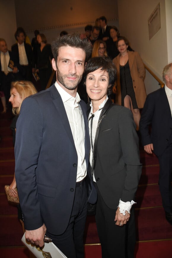 Marie-Claude Pietragalla et son mari Julien Derouault - 30e cérémonie des Molières à la salle Pleyel à Paris, le 29 mai 2018. © Coadic Guirec/Bestimage