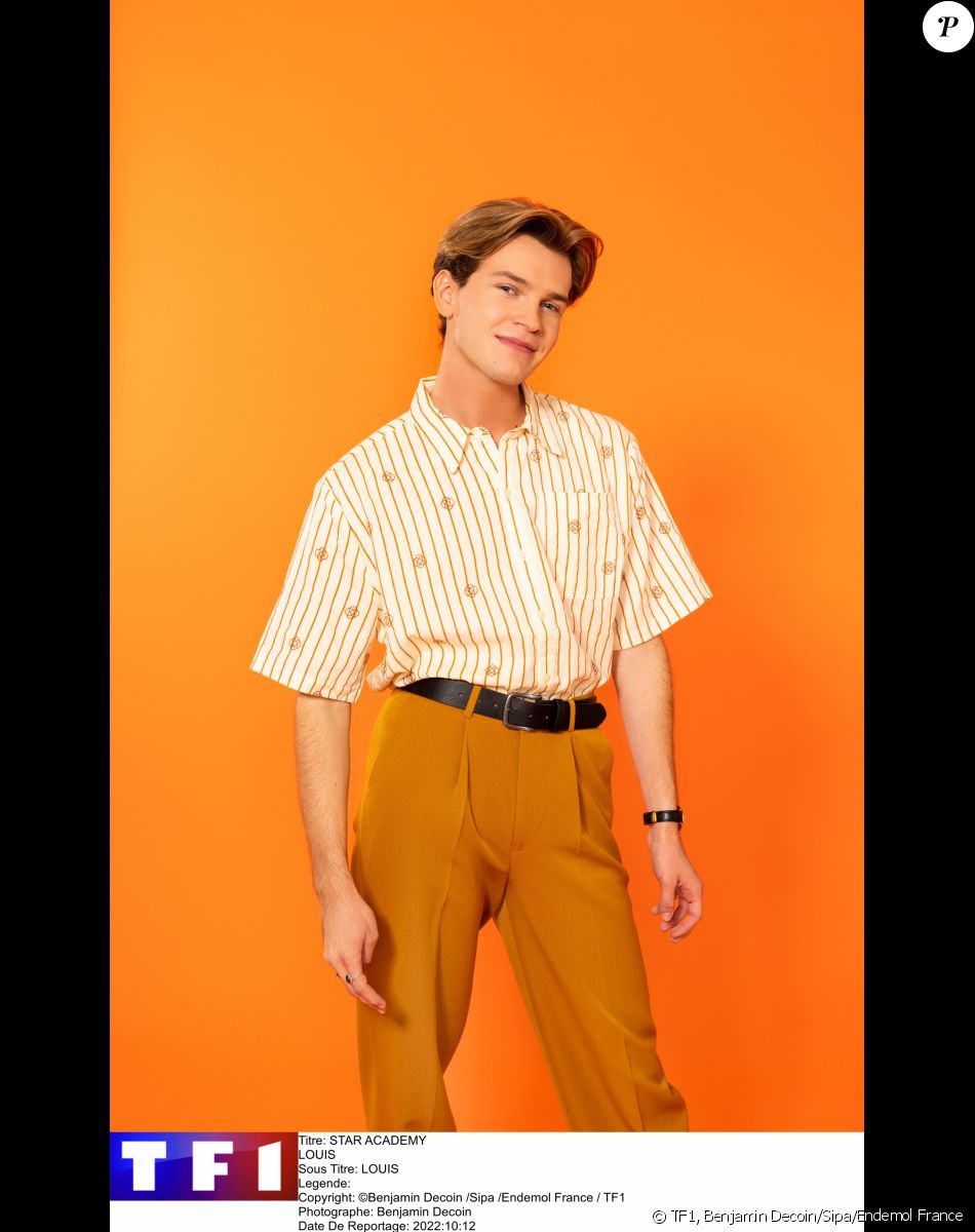 Photo officielle de Louis, candidat de la "Star Academy 2022", sur TF1