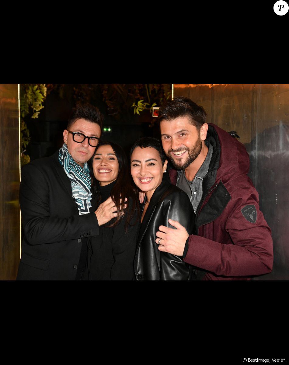 Exclusif - Laurent Guyot, Karima Charni, Hédia Charni et Christophe Beaugrand - Link Party pour le lancement de l'instax Square Link by Fujifilm au Chéper à Paris le 24 novembre 2022. © Veeren/Bestimage