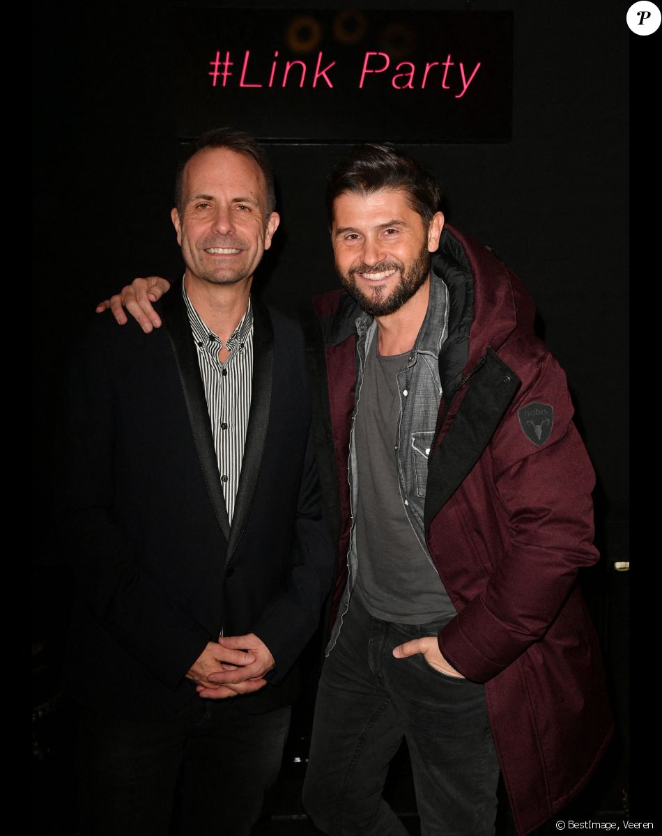Exclusif - Christophe Beaugrand et Christophe Eisenhuth (responsable marketing de Fujifilm France) - Link Party pour le lancement de l'instax Square Link by Fujifilm au Chéper à Paris le 24 novembre 2022. © Veeren/Bestimage