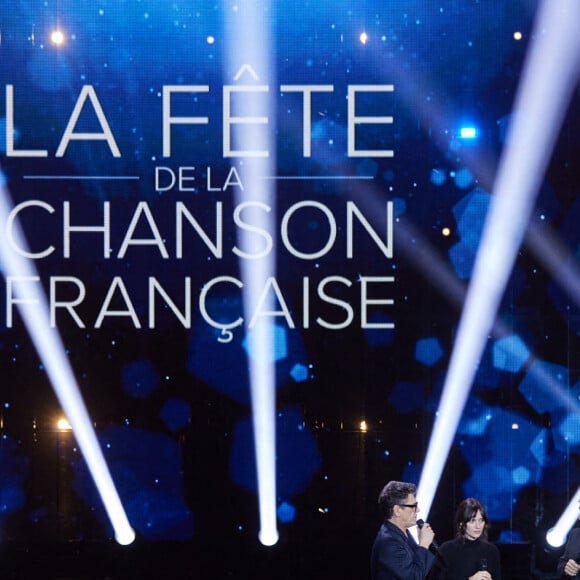 Exclusif - Marc Lavoine et Madimmi, André Manoukian, Laury Thilleman - Enregistrement de l'émission "La fête de la Chanson française" à Paris, diffusée le 29 novembre sur France 2. Le 7 novembre 2022 © Cyril Moreau-Veeren / Bestimage