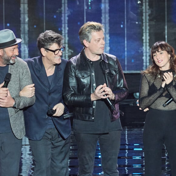 Exclusif - Kad Merad, Marc Lavoine, Benjamin Biolay, Juliette Armanet et Michel Jonasz - Enregistrement de l'émission "La fête de la Chanson française" à Paris, diffusée le 29 novembre sur France 2. Le 7 novembre 2022 © Cyril Moreau-Veeren / Bestimage