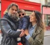 Anthony Dupray avec sa femme Raquel et leur fils
