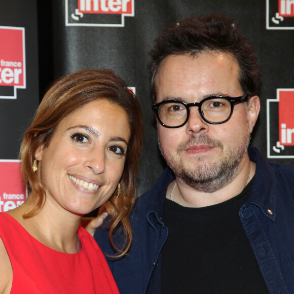 Léa Salamé et Nicolas Demorand - Conférence de presse de rentrée de Radio France à la Maison de la radio à Paris. © Denis Guignebourg/Bestimage