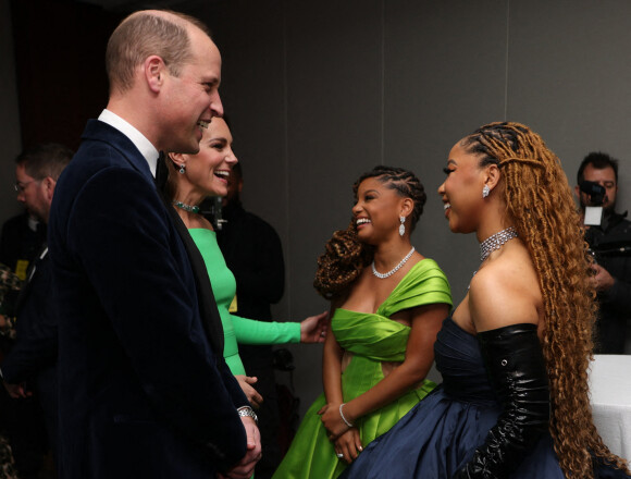 Le prince William, prince de Galles, et Catherine (Kate) Middleton, princesse de Galles, Chloe et Halle Bailey lors de la 2ème cérémonie "Earthshot Prize Awards" au "MGM Music Hall de Fenway" à Boston, le 2 décembre 2022. Au cours de cette soirée, les noms des lauréats seront révélés. 