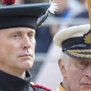 Le roi Charles III d'Angleterre, Le prince Harry, duc de Sussex - Arrivées au service funéraire à l'Abbaye de Westminster pour les funérailles d'Etat de la reine Elizabeth II d'Angleterre. Le sermon est délivré par l'archevêque de Canterbury Justin Welby (chef spirituel de l'Eglise anglicane) au côté du doyen de Westminster David Hoyle. Londres, le 19 septembre 2022 © Moreau / Jacovides / Bestimage 