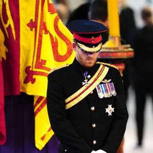 Le prince Harry, duc de Sussex - Veillée des petits-enfants de la reine Elizabeth II au Westminster Hall à Londres, Royaume Uni, le 17 septembre 2022. 