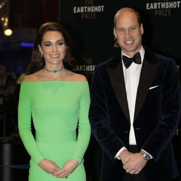 Le prince William, prince de Galles, et Catherine (Kate) Middleton, princesse de Galles, assistent à la 2ème cérémonie "Earthshot Prize Awards" à Boston, le 2 décembre 2022. 