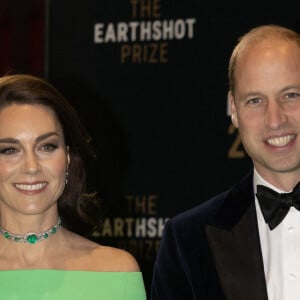 Le prince William, prince de Galles, et Catherine (Kate) Middleton, princesse de Galles, assistent à la 2ème cérémonie "Earthshot Prize Awards" à Boston, le 2 décembre 2022. 